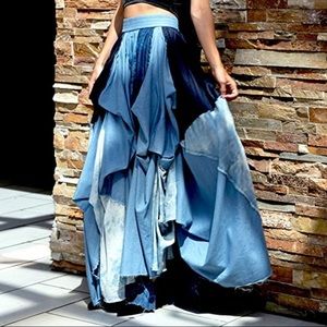Hold🌟Style Request🌟 Waterfall Skirt, Denim